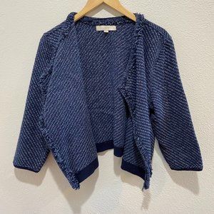 Large LOFT Cropped Navy Jacket